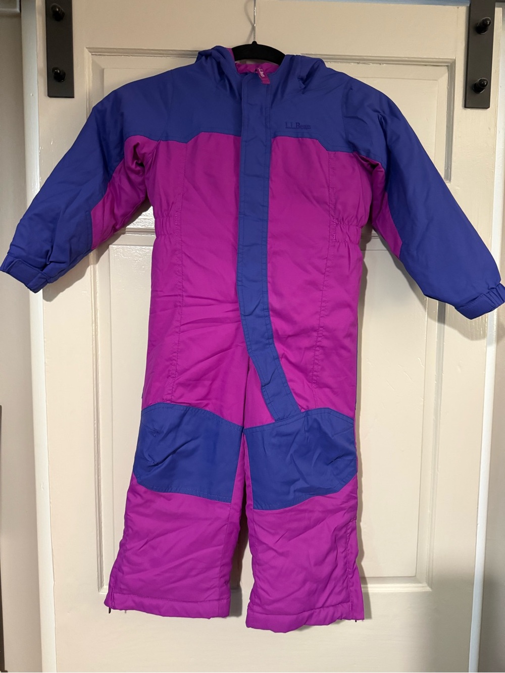 L.L. Bean Kids' Pink and Blue One-Piece Insulated Snow Suit